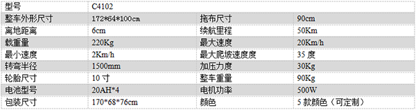 电动红古尘推车C4102